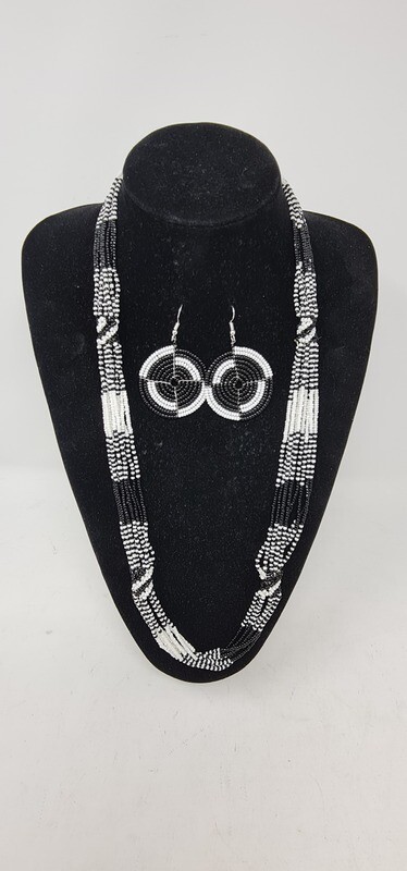 Statement Beaded Necklace Set