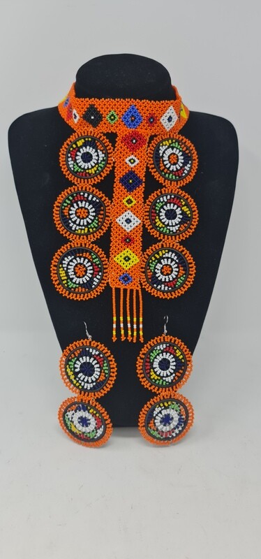 Unique Statement Beaded Necklace Set