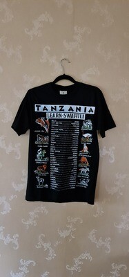 Learn Swahili T-Shirt - Black - Medium