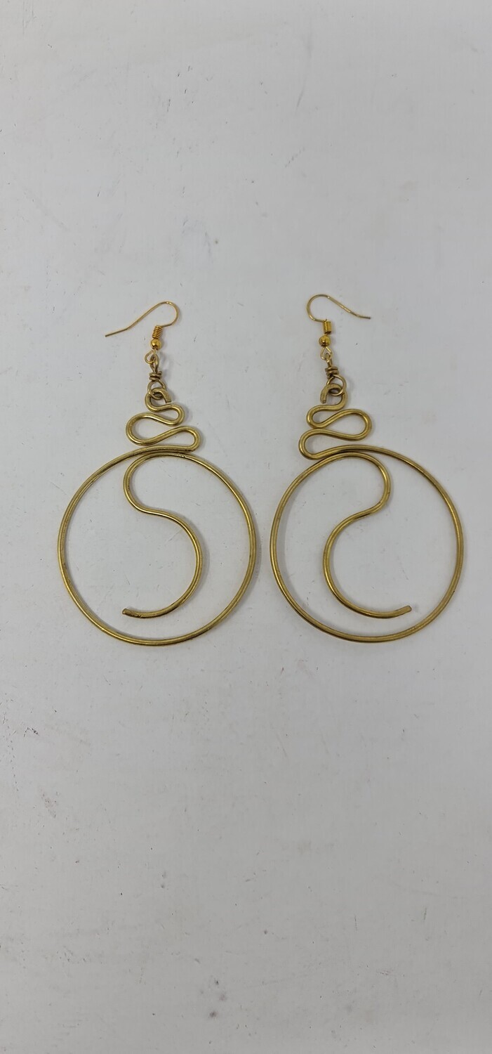 Elegant Brass Earrings