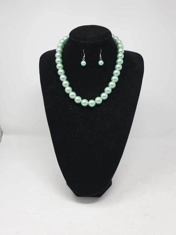 Beaded Necklace and Earrings Set