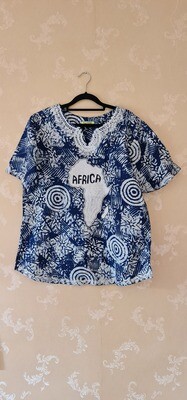 Tie Dye Top with Silver Embroidery