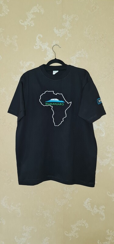 African Print T-Shirt - Black - Size XLarge -  Kilimanjaro