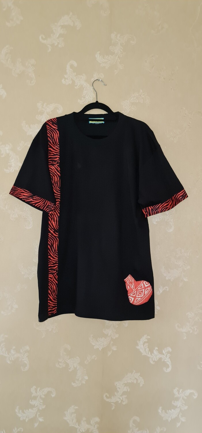 African Print T-Shirt  - Size Large - Mapande