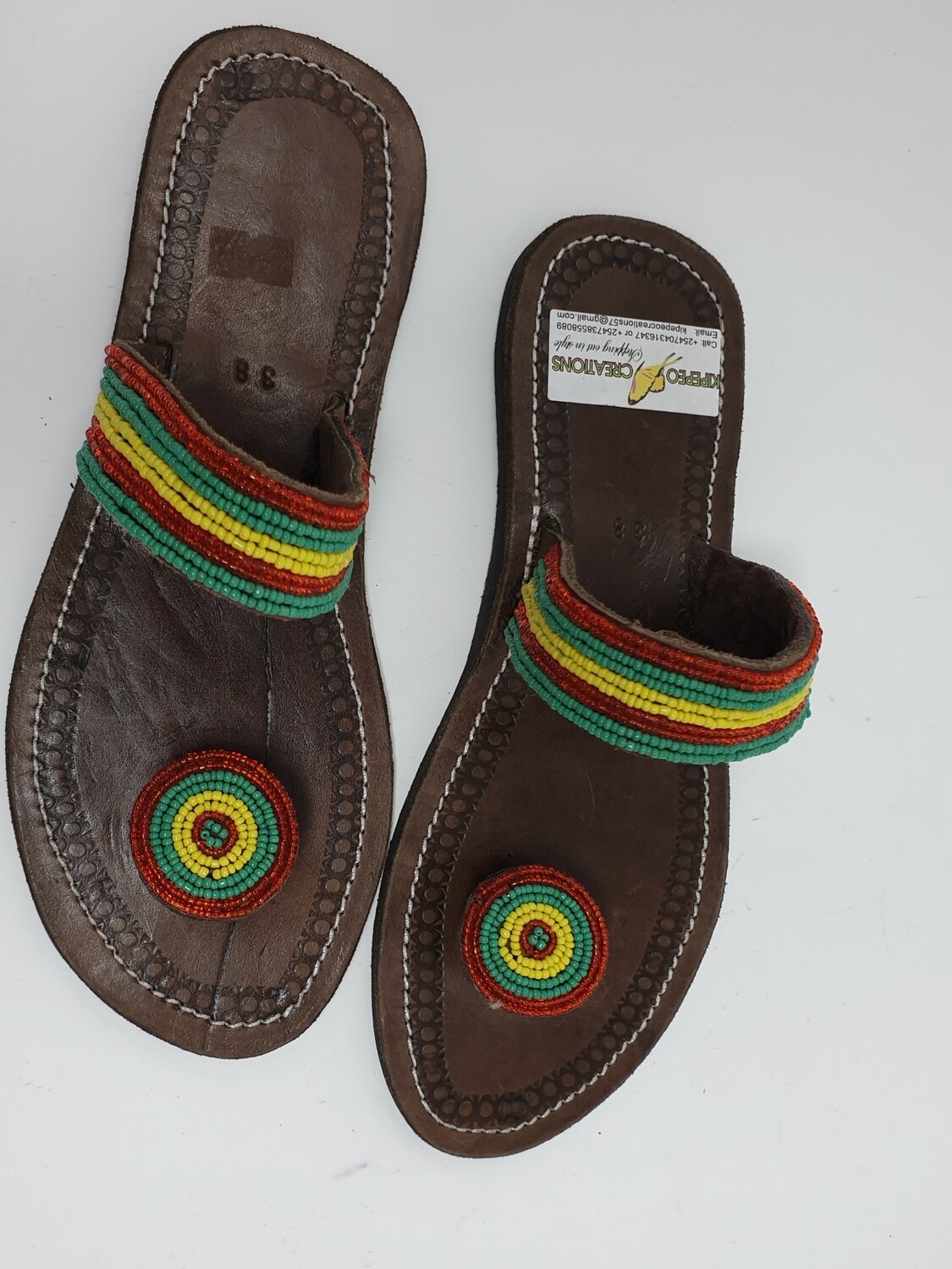 Ethinic African Hand Beaded Sandals