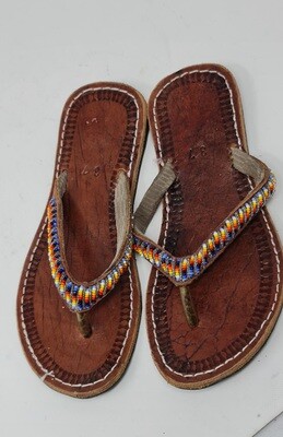 Colorfully Hand Beaded Sandals