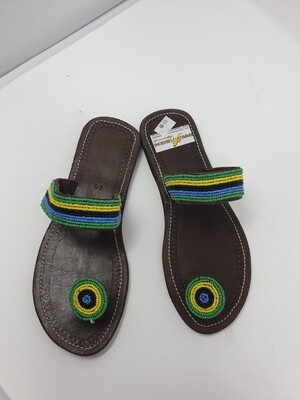Colorful One Toe Hand Beaded Sandals