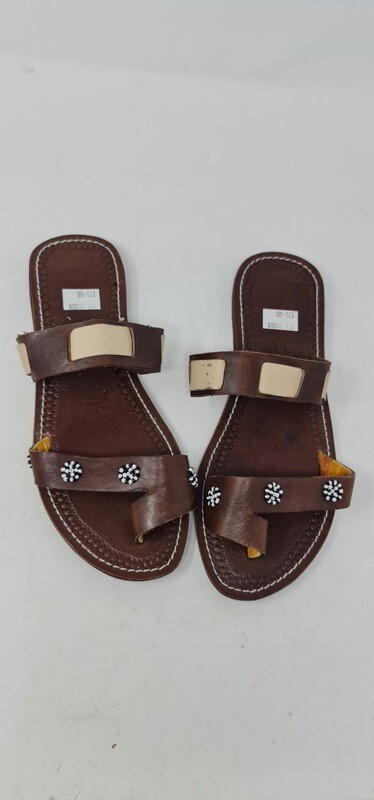 Unique Hand Beaded Leather Sandals