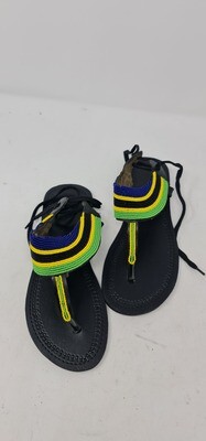 Unique Hand Beaded Leather Sandals