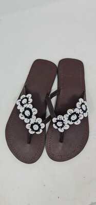 Unique Hand Beaded Leather Sandals