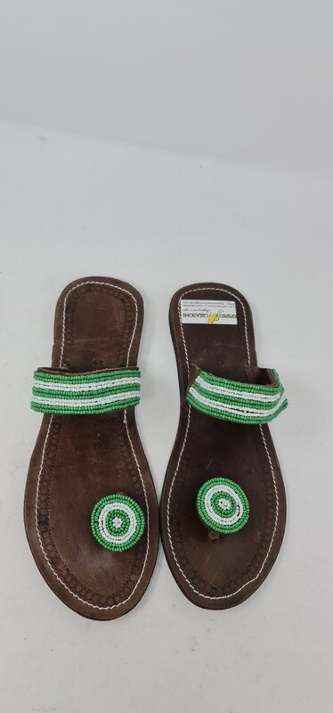 Unique Hand Beaded Leather Sandals