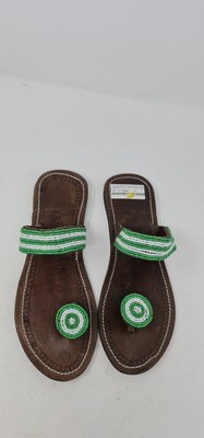 Unique Hand Beaded Leather Sandals