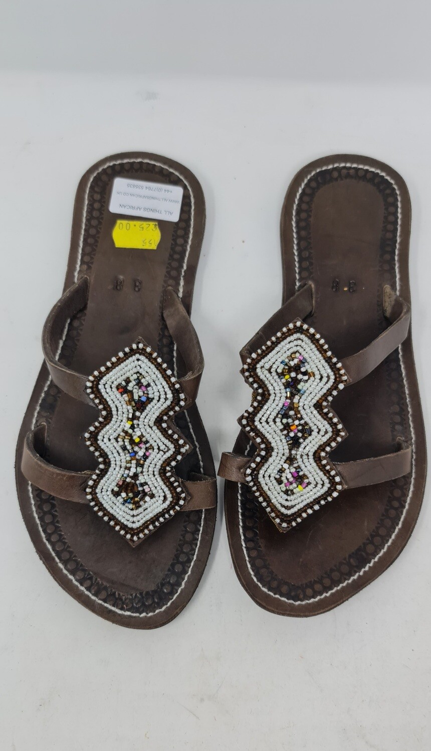 Beautiful Hand Beaded Leather Sandals