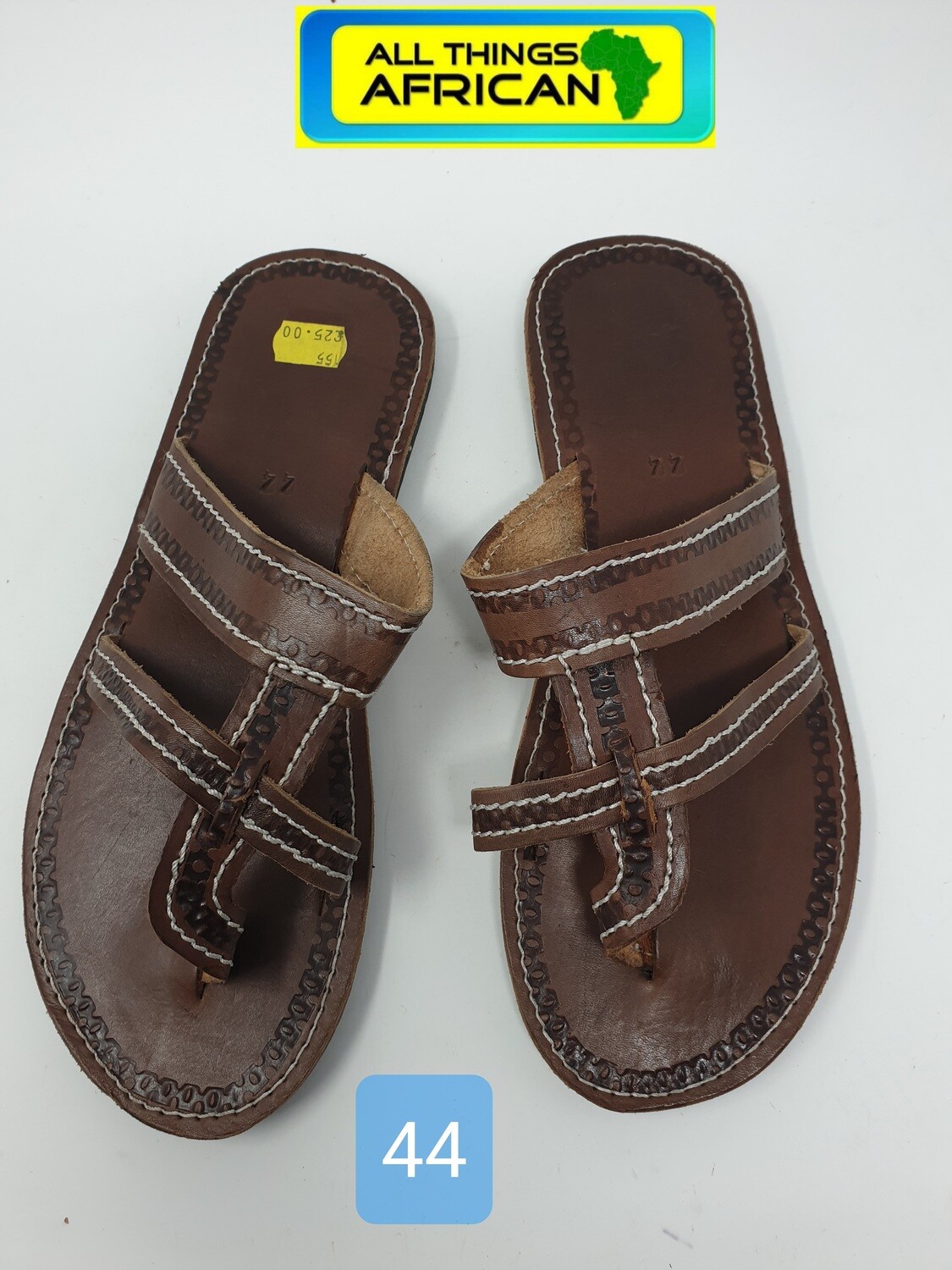 Handmade Men Leather Sandals - Brown
