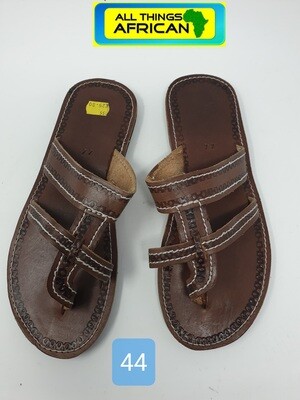 Handmade Men Leather Sandals - Brown