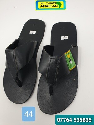 Handmade Men Leather Sandals - Black Mix