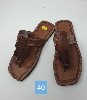 Handmade Men Leather Sandals - Brown