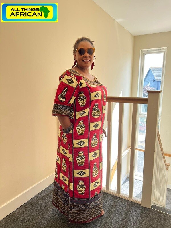 African Print Dress - 53&quot;/135cm