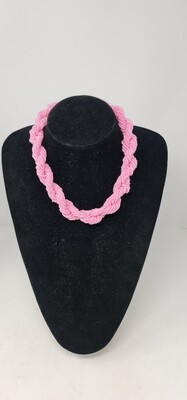 Statement Handbeaded Necklace - Sokota Pink