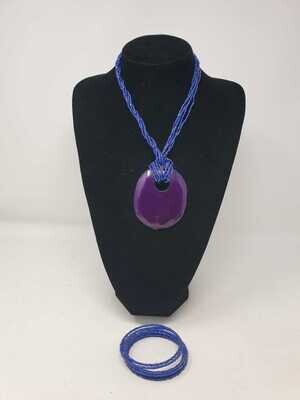 Mfupa Necklace Set with Matching Bangle