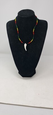 Handmade Beaded Necklace with Pendant