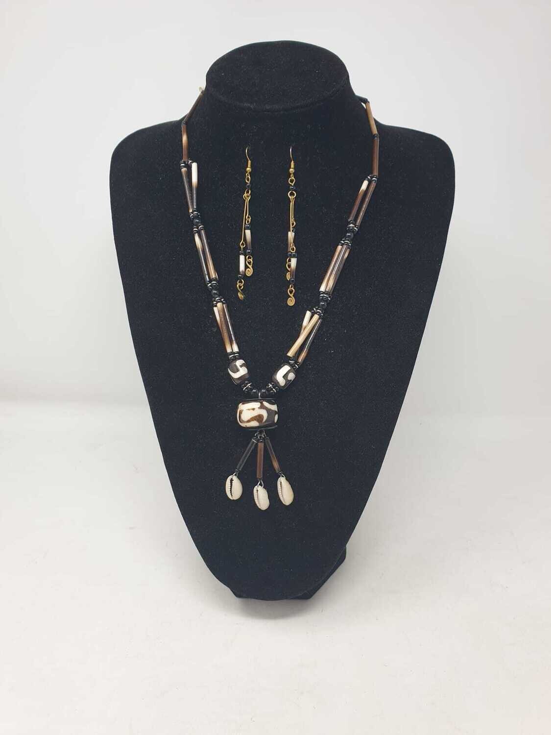 Nungu Necklace Set with Matching Earrings