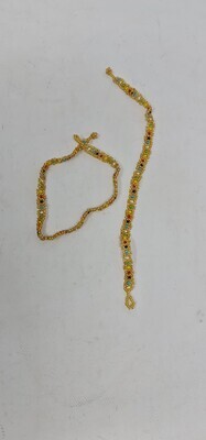 Yellow Mix Handmade Anklets