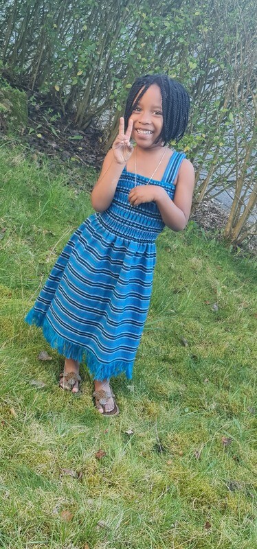 African Print Dress for Girls - Age 4/5 Years