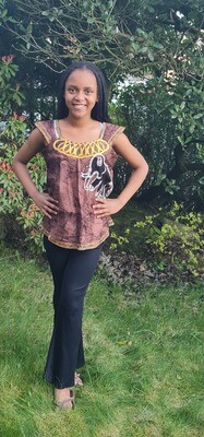 African Print Outfit/Top for Girls - Age 10/12 Years