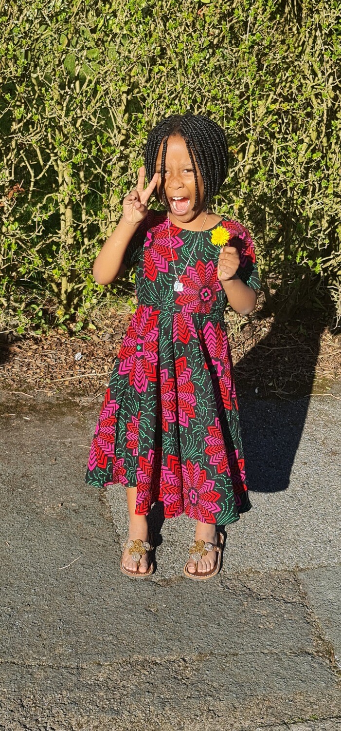 African Print Dress for Girls - Age 4/5 Years