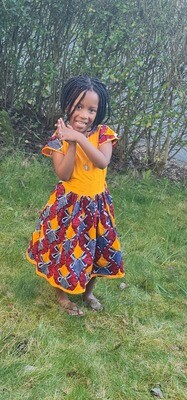 African Print Dress for Girls - Age 4/5 Years