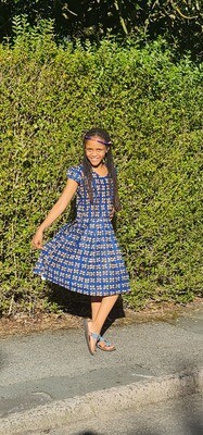 African Print Dress for Girls - Age 10/12 Years