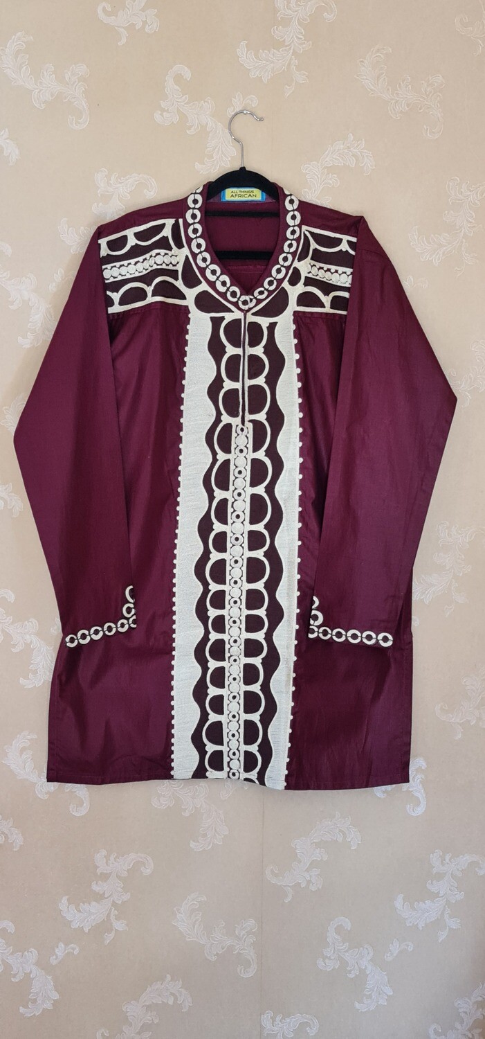 African Design Men Longsleeve Shirt - Size XL