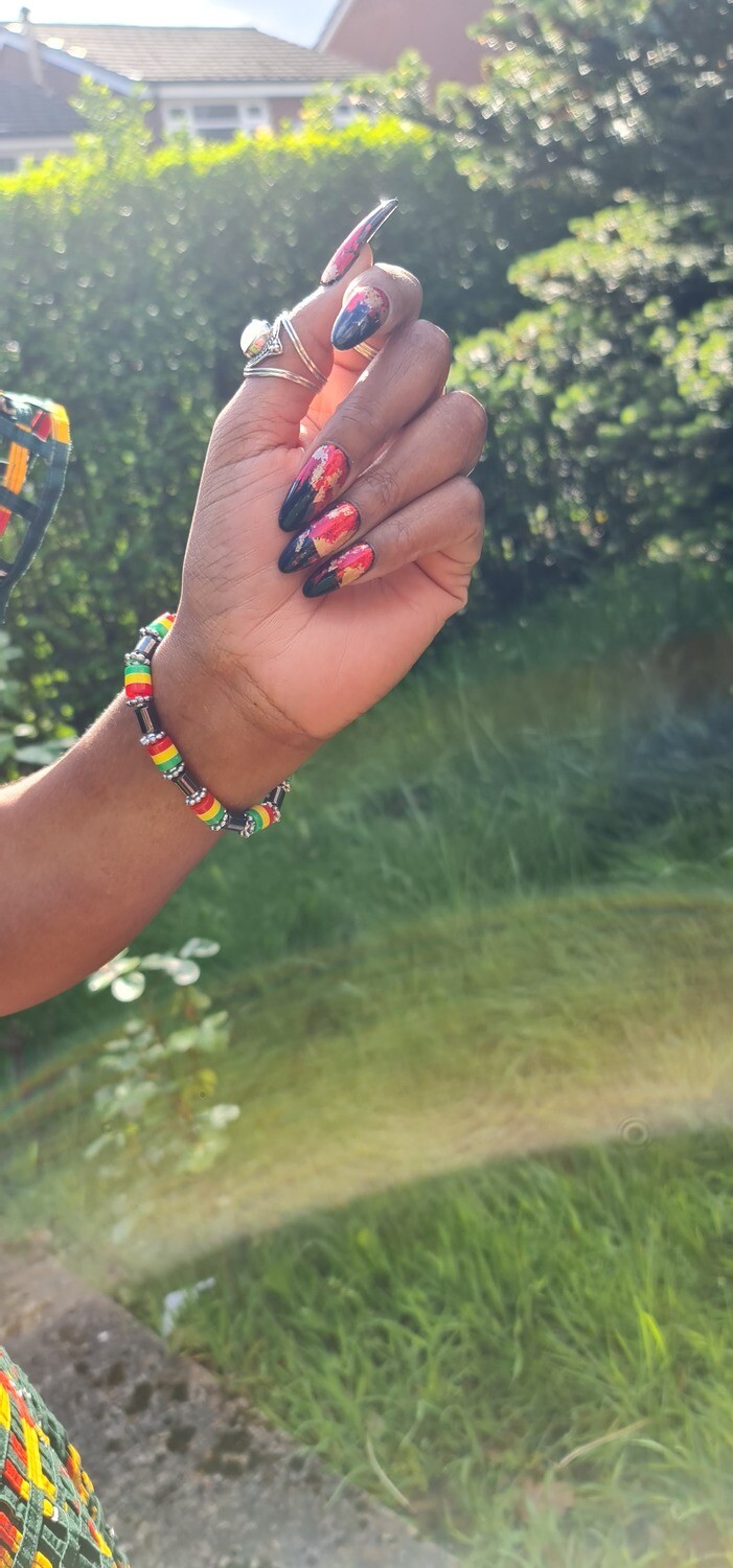 Stylish Hermitite and Rasta Beads Bracelets