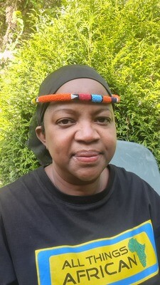 African Beaded Necklace/Headress - Chungwa