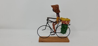 Handmade African Home Decor Sculptures - Man on Bike