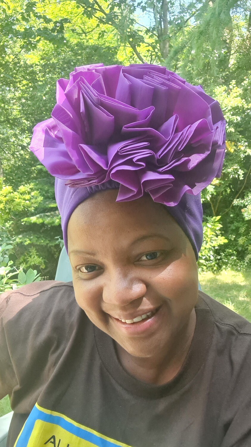 Rose Hat Head Wear - Purple