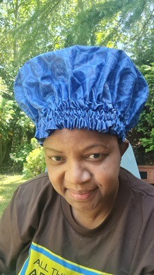 Hair Bonnet with Satin Lining - African Print