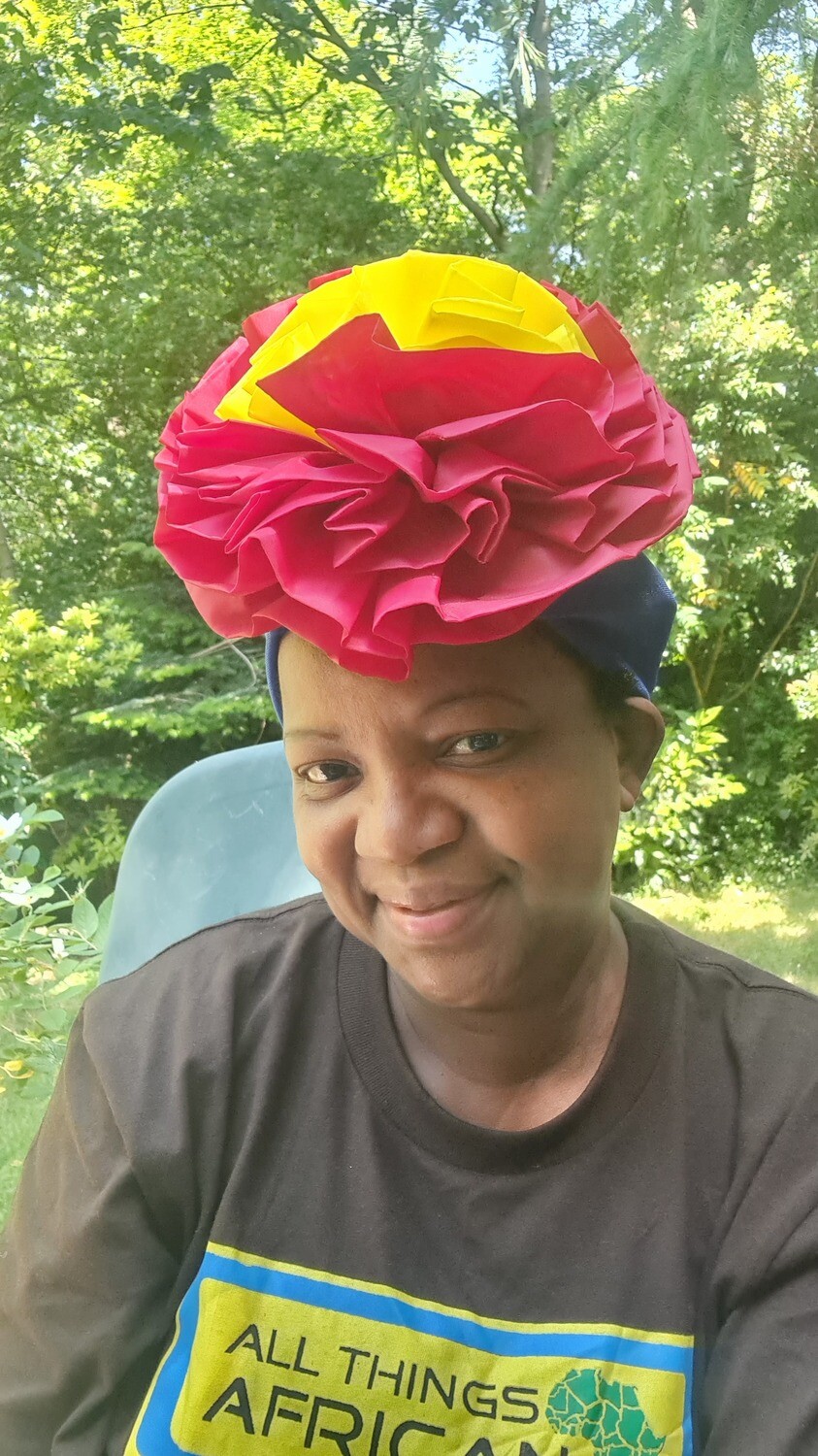 Rose Hat Head Wear - Congo Flag