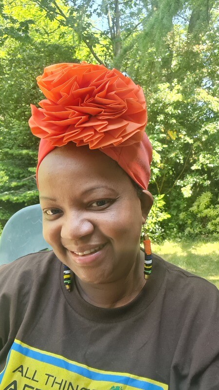 Rose Hat Head Wear - Orange