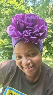 Rose Hat Head Wear - Purple