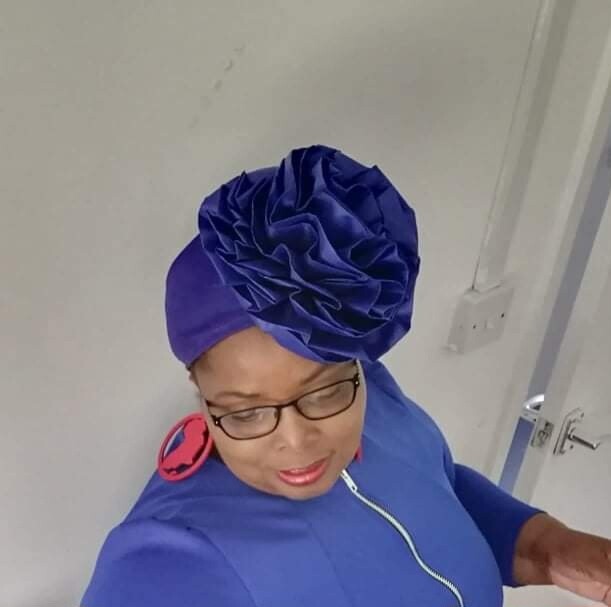 Rose Hat Head Wear - Royal Blue