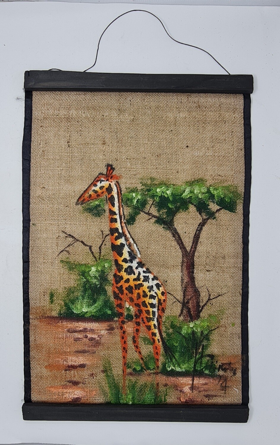 AFRICAN Wall Hanging Artwork - Twiga Miti 38cm x 59cm