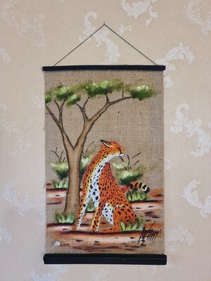 AFRICAN Wall Hanging Artwork - Chui Mikumi 37cm x 57cm