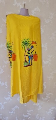 Sarong Wrap Bikini Wrap Swimsuit Cover Beachwear Cover Up - Zanzibar Mama Print - Yellow