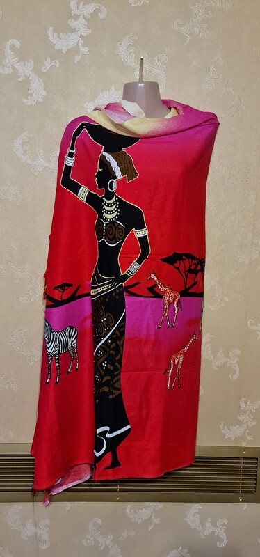 Sarong Wrap Bikini Wrap Swimsuit Cover Beachwear Cover Up - Mama Africa - MIX PINK