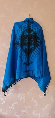 Shanti -  Blue Mix Handmade African Tie and Dye Fabric 100% Cotton
