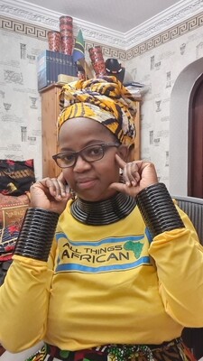 AFRICAN STATEMENT CHOKER SET - Black