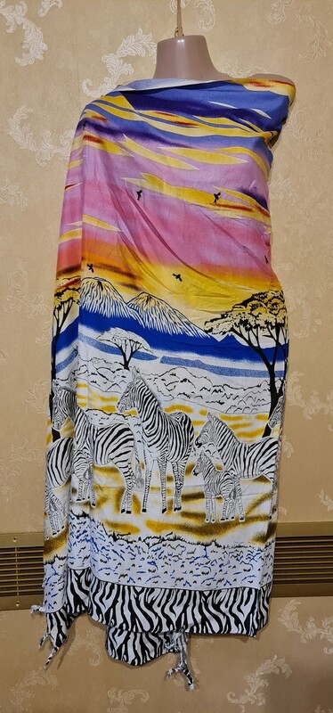Zebra Sarong Wrap Bikini Wrap Swimsuit Cover Beachwear Cover Up