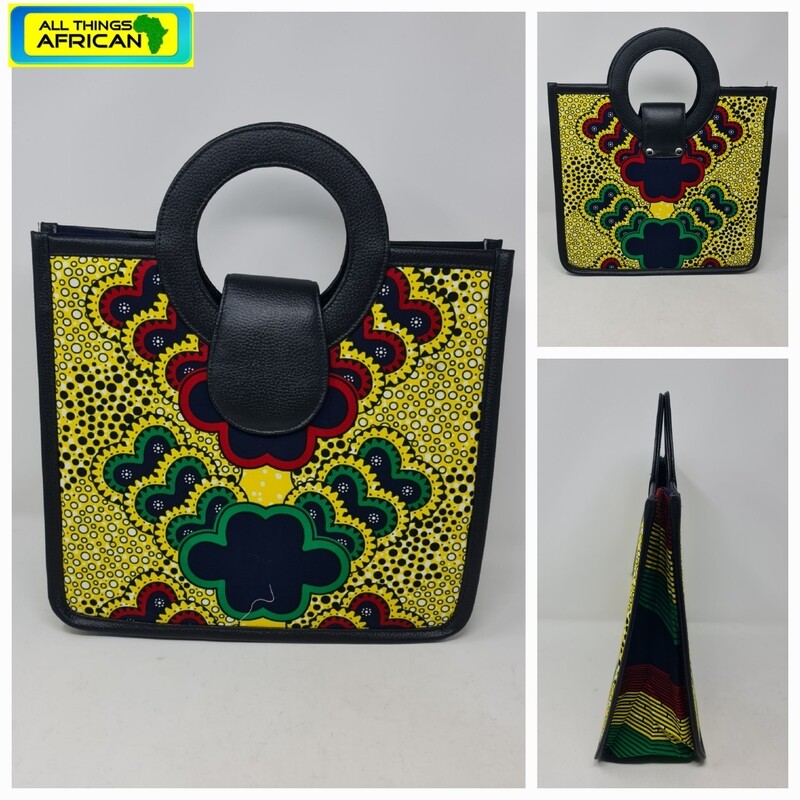 Mai Collection -  Kitenge Mix Hand Bag - Njano Mix
